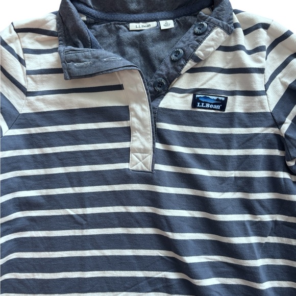 Vintage LL Bean Striped Polo Long Sleeve Shirt Size Small - Picture 5 of 7